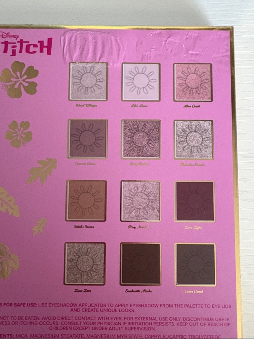 Disney Pink & Blue Stitch Decorative Eyeshadow Palette. New - Picture 7 of 8
